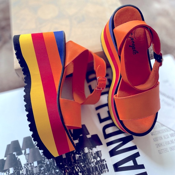 Free People Shoes - Free People Parris Platform Wedge Sandals